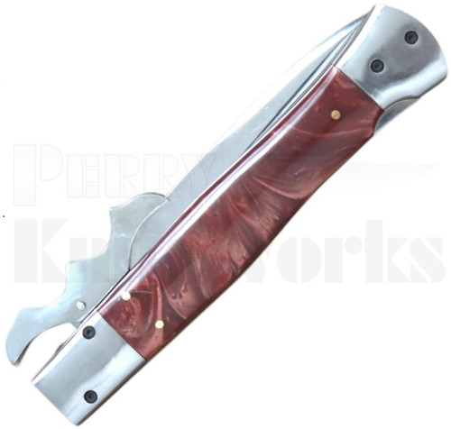 Orang Zaib 11" Swinguard Automatic Knife Red Pearlex