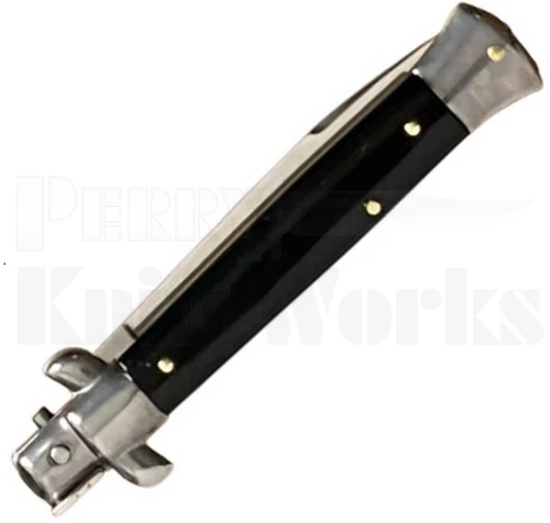 Frank B. 9" Black Acrylic Stiletto Swedge Automatic Knife