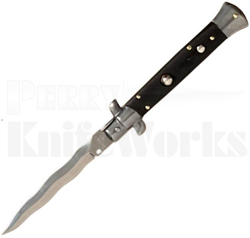 Frank B. 9" Ebony Wood Stiletto Kris Automatic Knife l For Sale