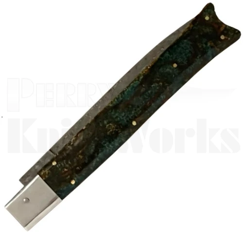 Samir Ahmad 13" Blue/Green Acrylic Fishtail Automatic Knife