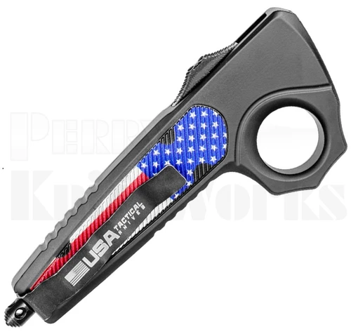 Delta Force Phantom Grip Automatic D/A OTF Knife US Flag