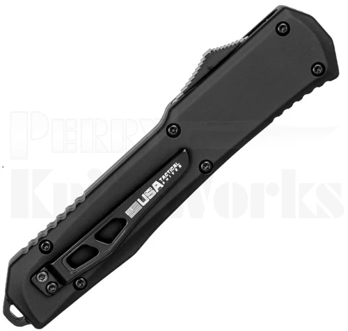 Delta Force Streamline Automatic OTF Knife Black l Black Wharncliffe