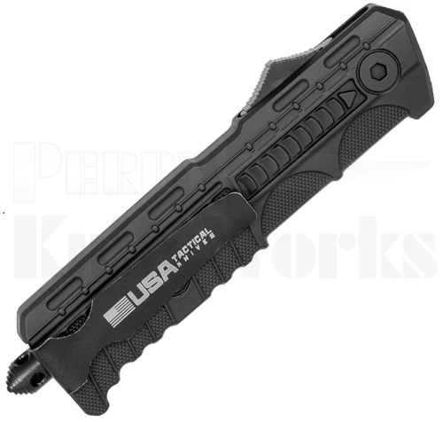 Delta Force Tactical D/A OTF Automatic Knife Black l 2-Tone Tanto