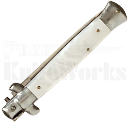 Sterile 9" White Pearlex Stiletto Automatic Knife