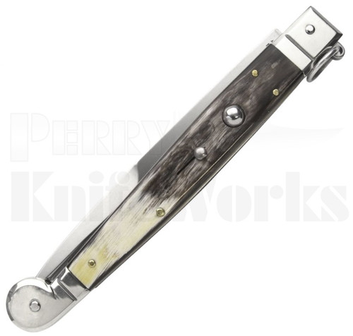 AGA Campolin 12" Sicilian Ring Pull Automatic Knife Brazilian Horn