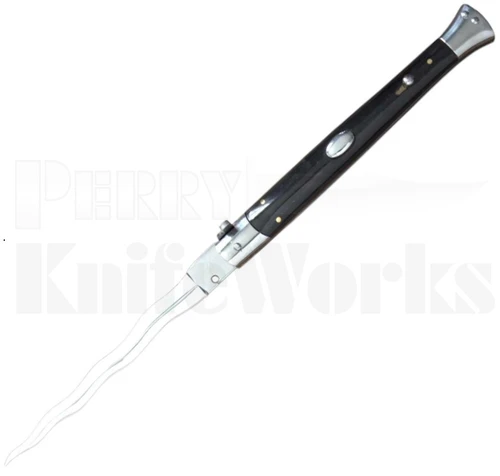 Orang Zaib 11" Buffalo Horn Stiletto Automatic Knife l 440C Kris l For Sale