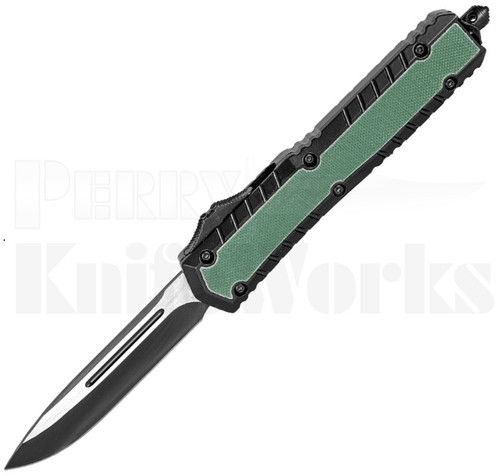 Delta Force OTF Automatic Knife Green Micarta l Two-Tone Blade l For Sale