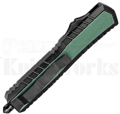 Delta Force OTF Automatic Knife Green Micarta l Two-Tone Blade