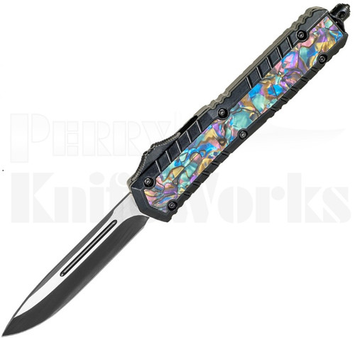 Delta Force OTF Automatic Knife Paua Abalone l Two-Tone Blade l For Sale