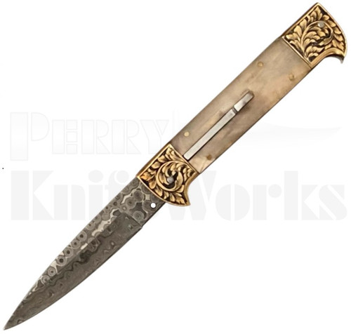 Samir Ahmad 9" Rams Horn Leverlock Automatic Knife l For Sale