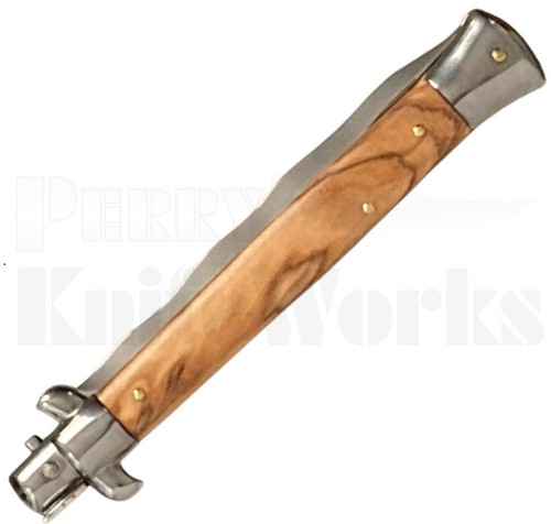 Frank B. 11" Olive Wood Stiletto Kris Automatic Knife