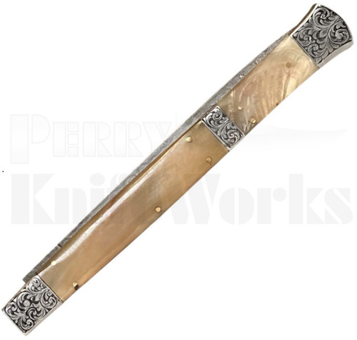 Samir Ahmad 18" Rams Horn Stiletto Automatic Knife l Engraved