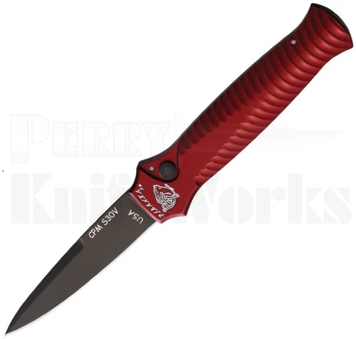 Piranha MiniGuard Automatic Knife Red P-7RT l For Sale