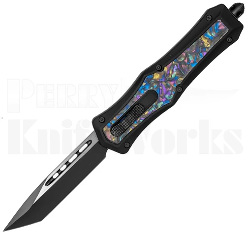 Delta Force OTF Tanto Automatic Knife Abalone l Two-Tone Blade l For Sale