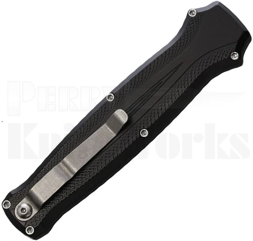 Piranha Rated-R D/A OTF Automatic Knife Black l Mirror Blade