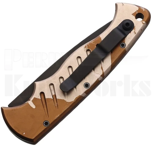 Piranha Pocket Automatic Knife Desert Camo P-1 l Black Blade