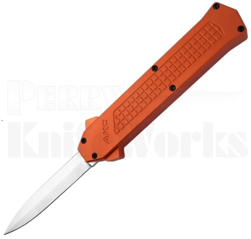 AKC F-16 Plus D/A Satin Dagger OTF Automatic Knife Orange l for sale