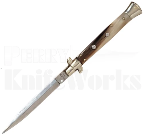 Frank B. 11" 2026 French Horn Stiletto Automatic Knife l Dagger l For Sale
