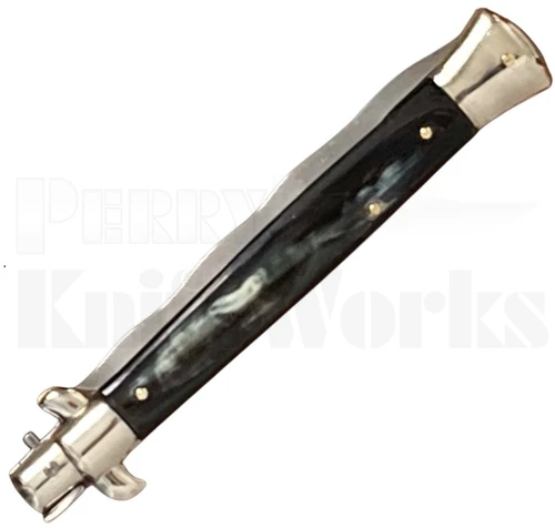 Frank B. 11" Brazilian Horn Stiletto Automatic Knife Kris Picklock