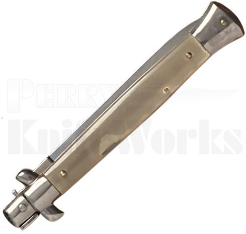 Frank B. 11" Honey Horn Stiletto Automatic Dagger Blade Knife