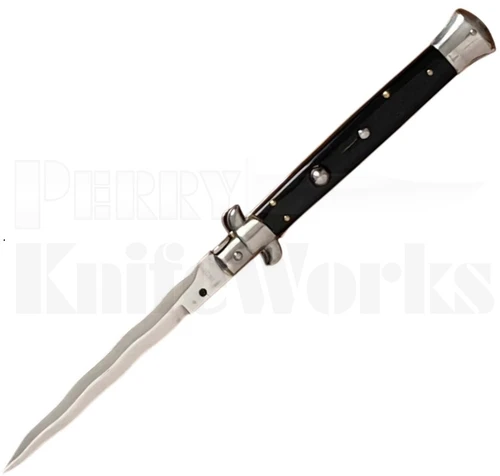 Inox Black Acrylic 11" Stiletto Automatic Knife l Kris Blade l For Sale