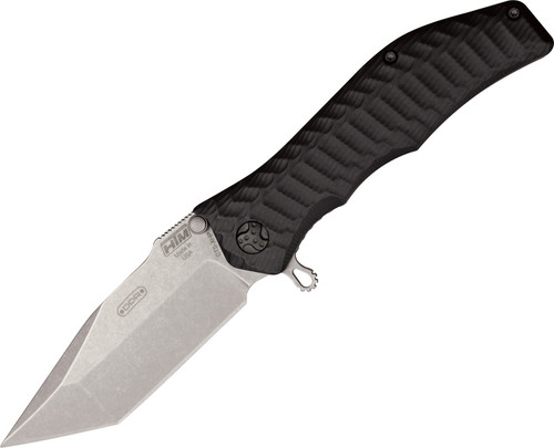 HTM Gun Hammer A/O Black Linerlock Knife (Bead Blast)