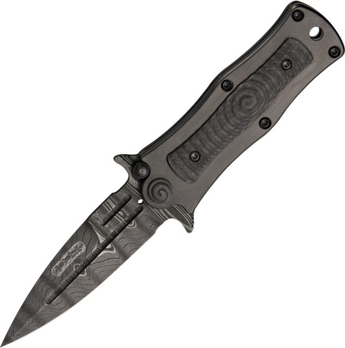 HTM Madd Maxx Framelock Flipper Knife (Damascus) - Perry Knifeworks
