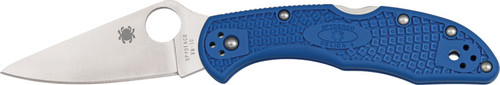 Spyderco Delica Blue Flat Ground Lockback Knife