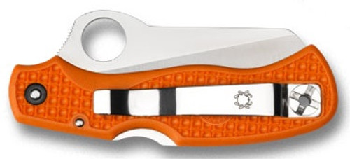 Spyderco Rescue 79mm Orange Serrated Lockback Knife