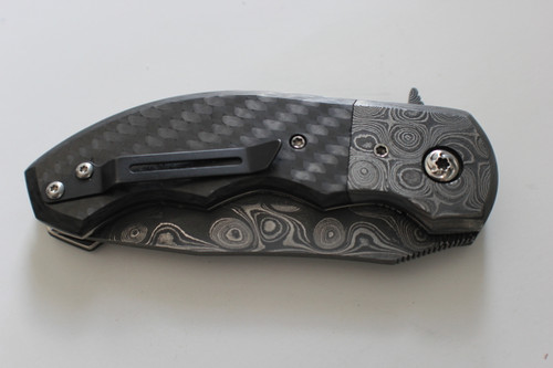 Butch Ball Custom 300 Linerlock Flipper Knife (Damascus) closed