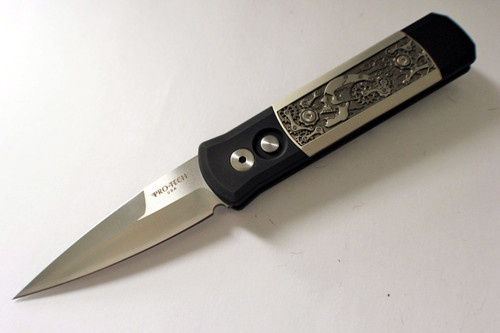 Protech Godson Steampunk Automatic Prototype Knife Satin