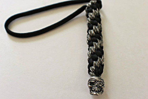 Schmuckatelli One Eyed Jack Dig. Camo Lanyard (Pewter Bead)