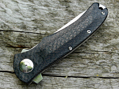 Kansei Matsuno Custom TC002 LSCF Liner Lock Flipper Knife (Satin) Closed