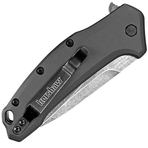 Kershaw Link A/O Drop Point Linerlock Flipper Knife (Blackwash)