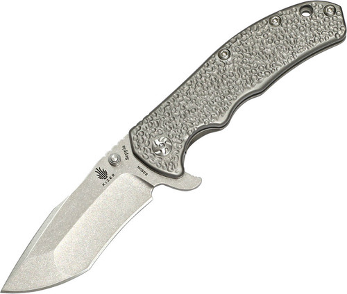 Kizer Cutlery Seppia Gray Tanto Frame Lock Knife (Stonewash)