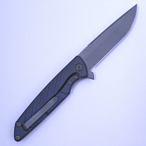 Brian Nadeau Typhoon Blue Framelock Flipper Knife (Stonewash)
