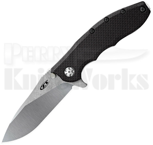 Zero Tolerance 0562CF Hinderer Slicer Framelock Knife (Stonewash)