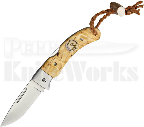 Karesuando Kniven Nallo Fällkniv Natural Birch Lockback Knife (Satin)