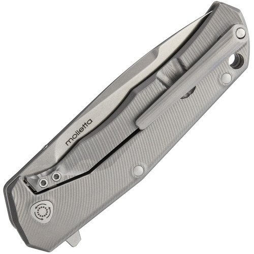 Lion Steel TRE Three Rapid Exchange Framelock Knife Gray (Stonewash) - Closed