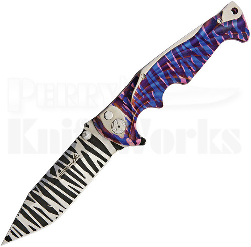 Brian Tighe Custom Tighe Breaker Button Lock Knife (Tiger Stripe)