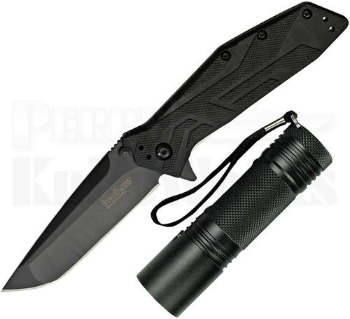 Kershaw Brawler Assist Open Knife & Flashlight Set (Black)