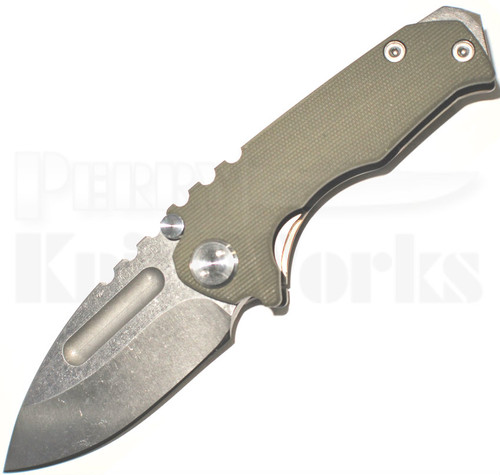 Medford Knife & Tool Micro Praetorian G Green/Tumble Knife (Tumbled)