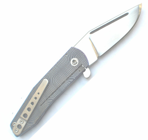 Richard Wright Custom Model 6 Ti Frame Lock Flipper Knife (Satin) - Lock Side