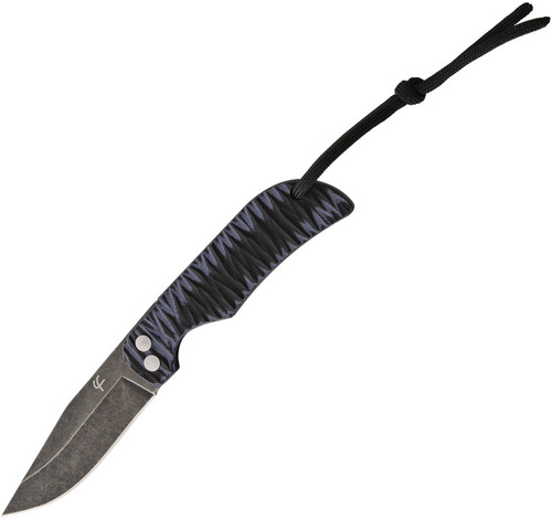 Fred Perrin Folding Neck Knife Grey (Black Stonewash)