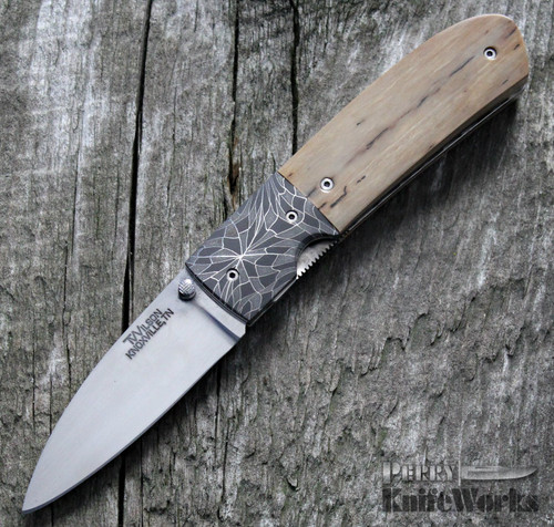 Tim Wilson Gents Giraffe Bone Liner Lock Knife (Satin)