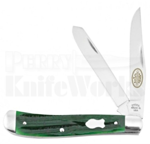 Utica Cutlery Big Pine Green Bone Trapper Knife (Satin)