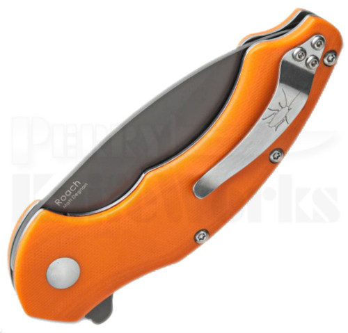 Kizer Vanguard Series Degnan Roach Orange Flipper Knife - Closed