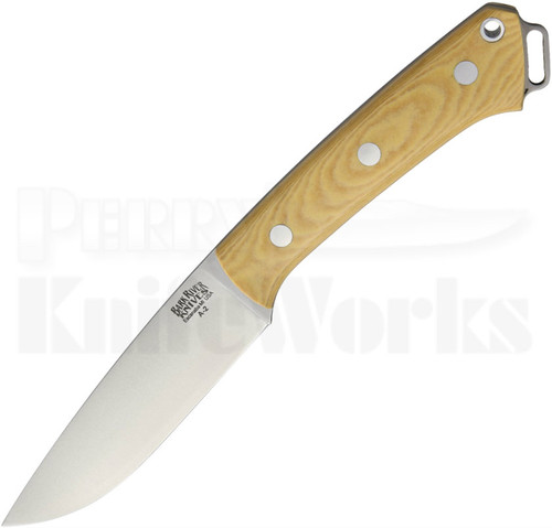 Bark River Fox River Ivory Micarta Fixed Blade Knife (Satin)