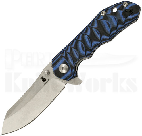 Kizer Vanguard Series Sovereign Black/Blue Flipper Knife (Stonewash)