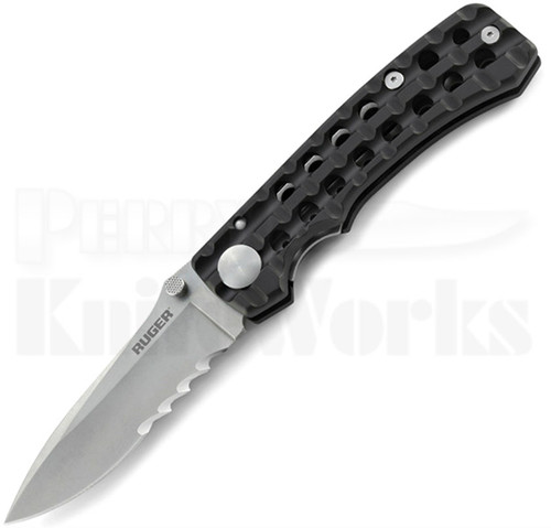 CRKT Ruger Knives Go-N-Heavy Linerlock Knife (Stonewash Serr)